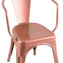 Ver imagem 4 de Kit 2 Cadeiras Iron Tolix com Braços - Francesinha - Industrial - Vintage - Cobre Rose