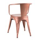 Ver imagem 3 de Kit 2 Cadeiras Iron Tolix com Braços - Francesinha - Industrial - Vintage - Cobre Rose