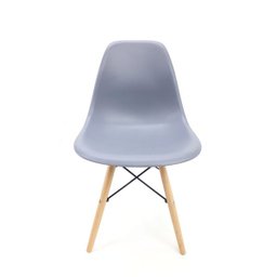 Cadeira Eiffel com Base de Madeira Assento em Pp Goede Eiffel Interna Cinza - 2