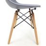 Cadeira Eiffel com Base de Madeira Assento em Pp Goede Eiffel Interna Cinza - 4