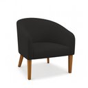 Ver imagem 5 de Poltrona Sala Decorativa Kit 2 Stella Pé Madeira Trapézio Castanho Linho D03 - D’Rossi