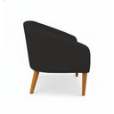 Ver imagem 6 de Poltrona Sala Decorativa Kit 2 Stella Pé Madeira Trapézio Castanho Linho D03 - D’Rossi