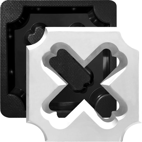 Forma 3d Abs Cobogó Concreto Profissional Elemento Vazado - Clover