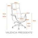 Ver imagem 3 de Kit com 2 Cadeiras Office Diretor com Revestimento Couro e Base em Aço Cromado Valencia