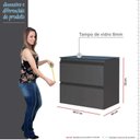 Ver imagem 4 de Gabinete Para Banheiro Aço Gaia 60 com Cuba Linea Cozimax Preto