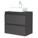 Ver imagem 1 de Gabinete Para Banheiro Aço Gaia 60 com Cuba Linea Cozimax Preto