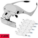 Ver imagem 1 de Lupa de Cabeça Óculos 5 Lentes de Aumento Iluminação 2 Leds