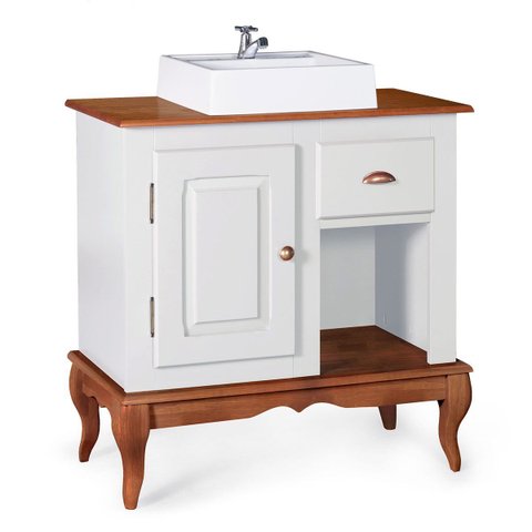 Gabinete para Banheiro 1 Porta 1 Gaveta com Cuba Dália 3064