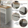 Conjunto de Escritório Office 3 Peças Mesa Balcão Armário Oslo - 5