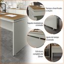 Ver imagem 5 de Conjunto de Escritório Office 3 Peças Mesa Balcão Armário Oslo