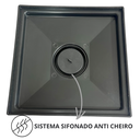 Ver imagem 3 de Ralo Oculto Discreto 30x30 Cola Piso Coletor Saída 4 Pol com Sifão Anti Cheiro