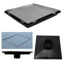 Ver imagem 1 de Ralo Oculto Discreto 30x30 Cola Piso Coletor Saída 4 Pol com Sifão Anti Cheiro