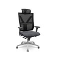 Ver imagem 1 de Cadeira Presidente Darix X+ Plaxmetal Base Aluminio Mecanismo Slider Assento Concept T91 Granito