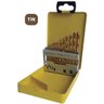 Jogo de Broca D338 Autocentrante C/ Tin 13 Peças 1,5 a 6,5mm Ht - 1