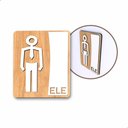 Ver imagem 7 de Placa de Banheiro Placas para Banheiro Feminino Masculino:branco - Ele 15x20