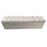 Recamier Puff Baú - Capitonê - Beira de Cama - 1,40 Cm - Bege Claro - 2