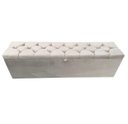 Ver imagem 2 de Recamier Puff Baú - Capitonê - Beira de Cama - 1,40 Cm - Bege Claro
