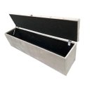 Ver imagem 4 de Recamier Puff Baú - Capitonê - Beira de Cama - 1,40 Cm - Bege Claro