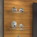 Ver imagem 7 de Painel Suspenso Para TV 1 Porta 4 Prateleiras Luz LED Sala de Estar