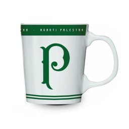 Caneca Porcelana Premium Brasfoot Palmeiras 280ml Licenciada Branco - 2