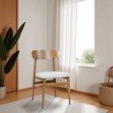 Ver imagem 3 de Kit 6 Cadeiras de Jantar Delta Estrutura Aço Carbono Laminado Natural com Estofado Linho Cru