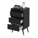 Ver imagem 4 de Mesa de Cabeceira Alecrim Retrô Preto
