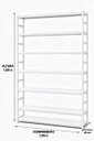 Ver imagem 4 de Estante Multiuso Organizador Livreiro Estilo Industrial 180x190 Branco Total
