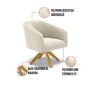 Ver imagem 7 de Poltrona Decorativa Giratória Ma30 Kit 2 Stella Bouclê D03 - D’Rossi