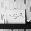 Ver imagem 4 de Quadro Minimalista Rio de Janeiro 45x34cm Mold Branca