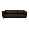 Sofá de Couro Lexus 3 Lugares Marrom - Mempra - 1