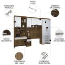Ver imagem 2 de Guarda Roupa Solteiro Modulado Cp07 Delphi Avelã/branco L01 - Mpozenato