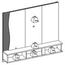 Ver imagem 4 de Painel Suspenso Tv 65 Pol 179 Cm Egeu Freijo Off White Matte Colibri