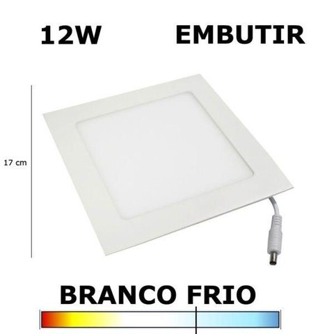 Painel Plafon Led 12w 17cm Embutir 5500k Evoled