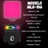 Iluminador Mgl-106 Led Rgb 5600k 7w Recarregável Tomate - 5