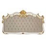 Cabeceira de Cama King Imperial Cinza com Laca Branca e Detalhes Dourado - 1