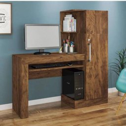 Mesa para Computador 1 Armário e Prateleira Office Valdemóveis - 1