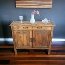 Ver imagem 7 de Balcão Buffet Cozinha Madeira Maciça Pinus Rustica 2 Portas Imbuia Aparador Sala Armário Organizador