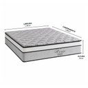Ver imagem 2 de Colchão Casal Sr Life Visco Molas Ensacadas Espuma D45 138x188x33cm Cinza