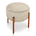 Ver imagem 2 de Puff Iron Suede Bege Base Metálica Cobre - D’Rossi