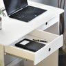 Escrivaninha Pratica 2 Gavetas Multiuso para Apartamento:branca - 3