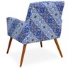 Poltrona Decorativa Para Sala de Estar Maria Azulejo Português - Lyam Decor - 3