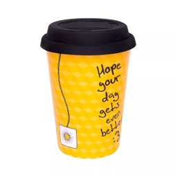 Copo de Cerâmica com Tampa de Silicone - Trip Chá - Oxford Daily - 1