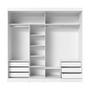 Ver imagem 6 de Guarda Roupa Casal 2 Portas de Correr com Espelho Gavino 238cm Branco