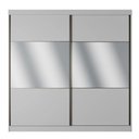 Ver imagem 2 de Guarda Roupa Casal 2 Portas de Correr com Espelho Gavino 238cm Branco