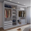 Ver imagem 3 de Guarda Roupa Casal 2 Portas de Correr com Espelho Gavino 238cm Branco