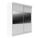 Ver imagem 4 de Guarda Roupa Casal 2 Portas de Correr com Espelho Gavino 238cm Branco