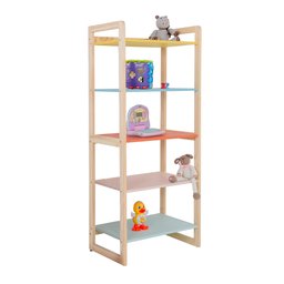 Estante Infantil Alta para Livros e Brinquedos Diversos 64x150cm Colorê - 2