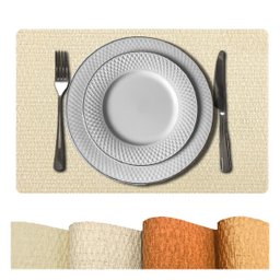 6 Jogo Americano Mesa Posta Luxo Impermeável Pvc Plh Bgc - 7