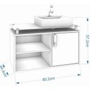 Ver imagem 6 de Gabinete De Banheiro 100% Mdf Braga 80 Cm Sobrepor - Mgm