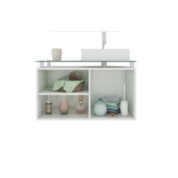 Gabinete De Banheiro 100% Mdf Braga 80 Cm Sobrepor - Mgm - 3 Gabinete De Banheiro 100% Mdf Braga 80 Cm Sobrepor - Mgm - 3